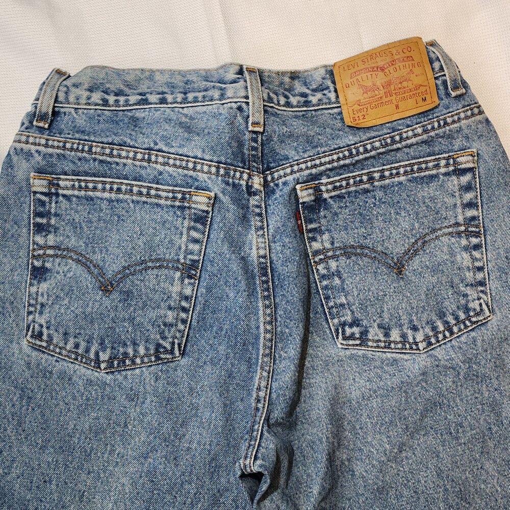 Vintage 1999 Levi’s 512 Women’s Size 10 Regular Slim Fit Straight Leg Acid Wash - Picture 4 of 5